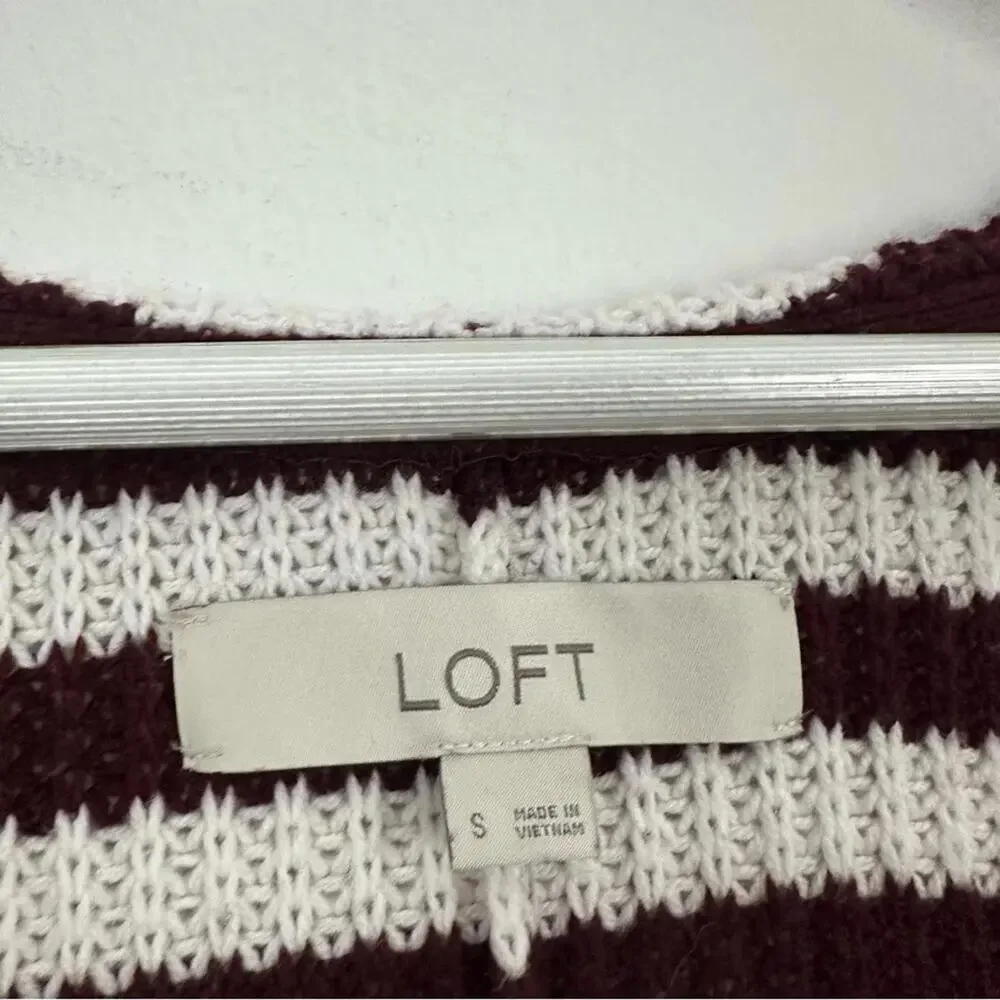 LOFT Striped Poncho Vest Women's Size S